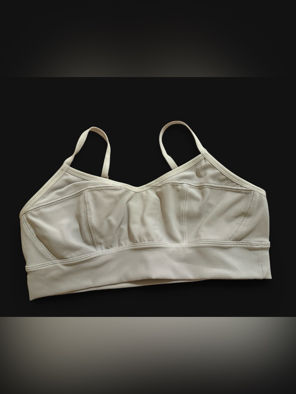 aerie Neutral Ribbed Bralette in Light Cream